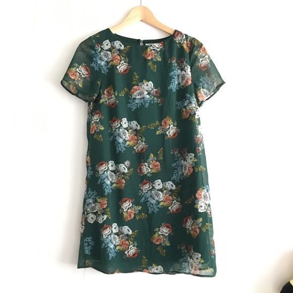 3/$15- Tobi Floral Print Mini‎ Shift Dress Lined Sh - Picture 1 of 6